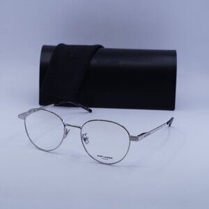 Saint Laurent SL532 005 Round Eyeglasses 53mm – Silver